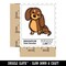 Dachshund Sitting Tilting Head Wiener Dog Waterproof Vinyl Phone Tablet Laptop Water Bottle Sticker Set - 5 Pack
